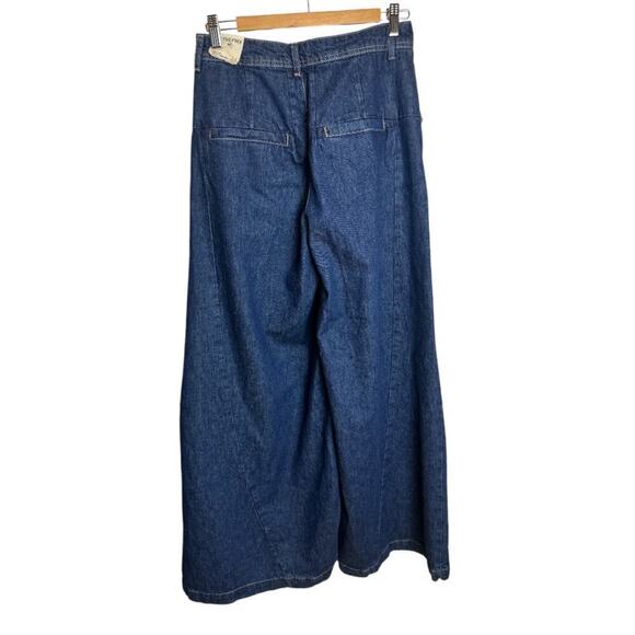 Free People Equinox Blue Denim Wide Leg Jeans Women's Size 26 NWT - Picture 3 of 8